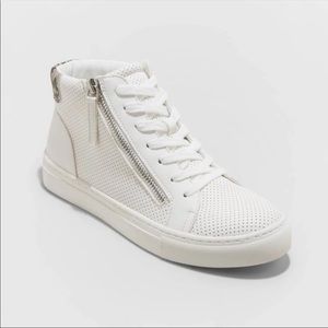 White high top zipper sneakers from Target